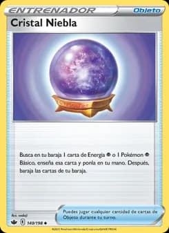 Cristal Niebla card in Spanish