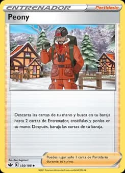 Peony card in Spanish