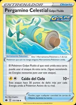 Pergamino Celestial Golpe Fluido card in Spanish