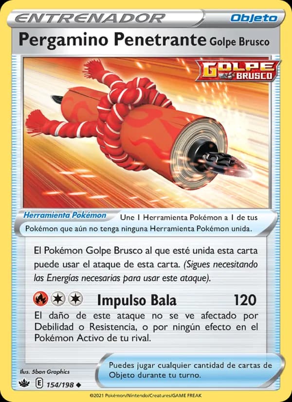 Pergamino Penetrante Golpe Brusco card in Spanish