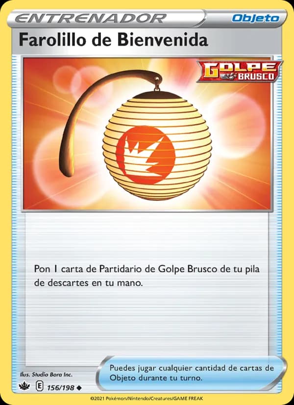 Farolillo de Bienvenida card in Spanish