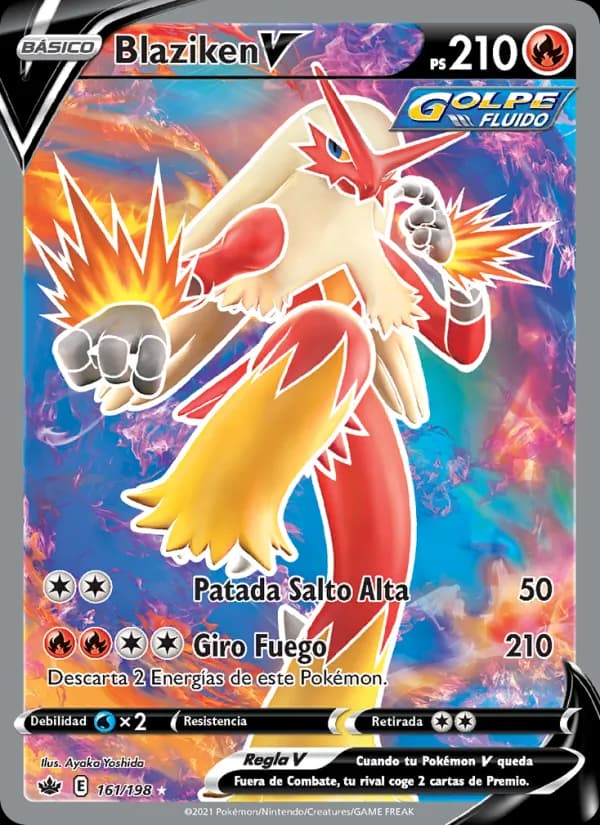 Blaziken V card in Spanish