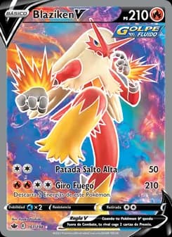 Blaziken V card in Spanish