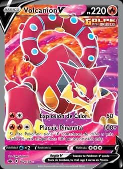 Volcanion V card in Spanish