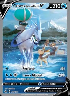 Calyrex Jinete Glacial V card in Spanish