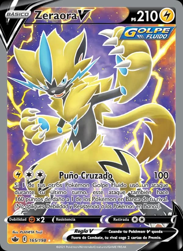 Zeraora V card in Spanish