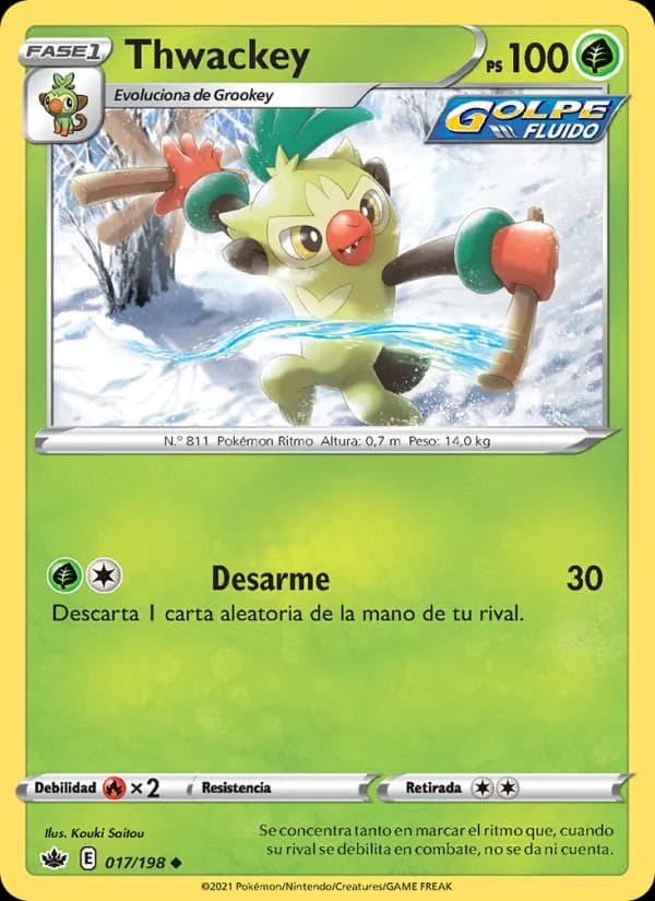 Thwackey card in Spanish
