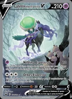 Calyrex Jinete Espectral V card in Spanish