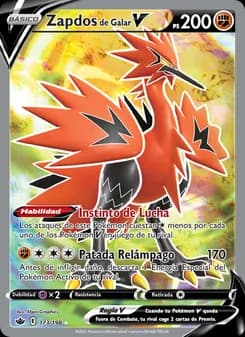 Zapdos de Galar V card in Spanish