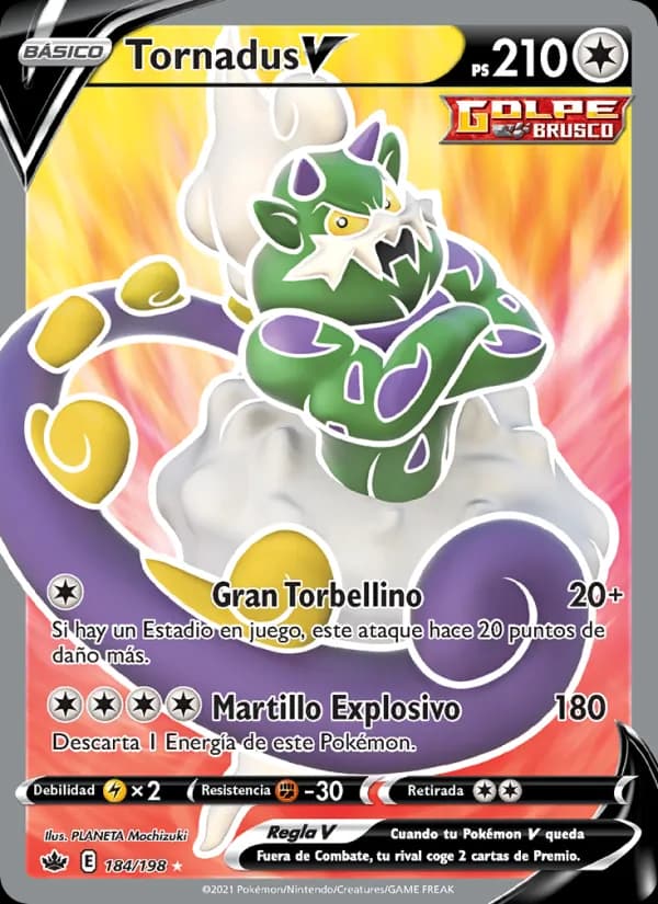Tornadus V card in Spanish