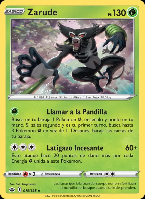 Zarude card in Spanish