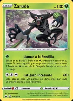 Zarude card in Spanish