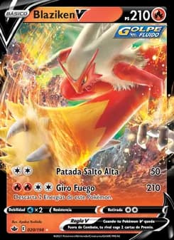 Blaziken V card in Spanish