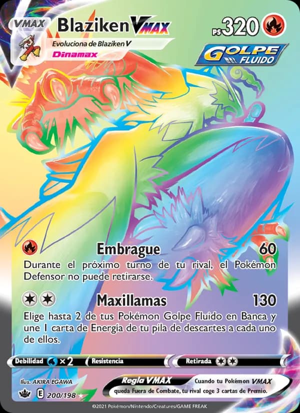 Blaziken VMAX card in Spanish
