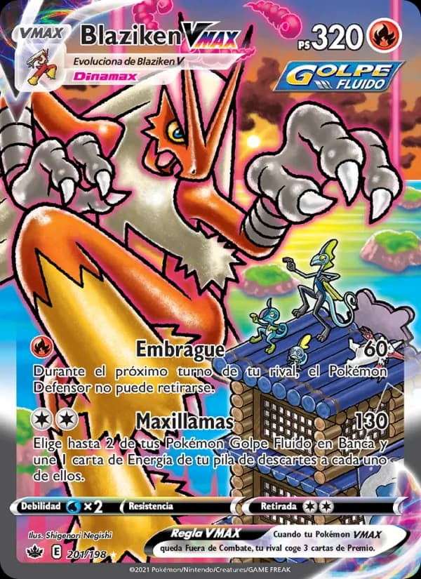 Blaziken VMAX card in Spanish