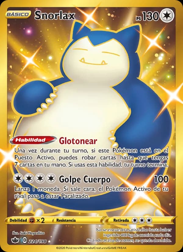 Snorlax card in Spanish