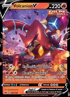 Volcanion V card in Spanish