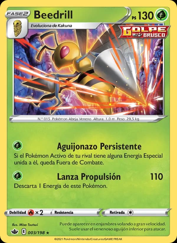 Beedrill card in Spanish