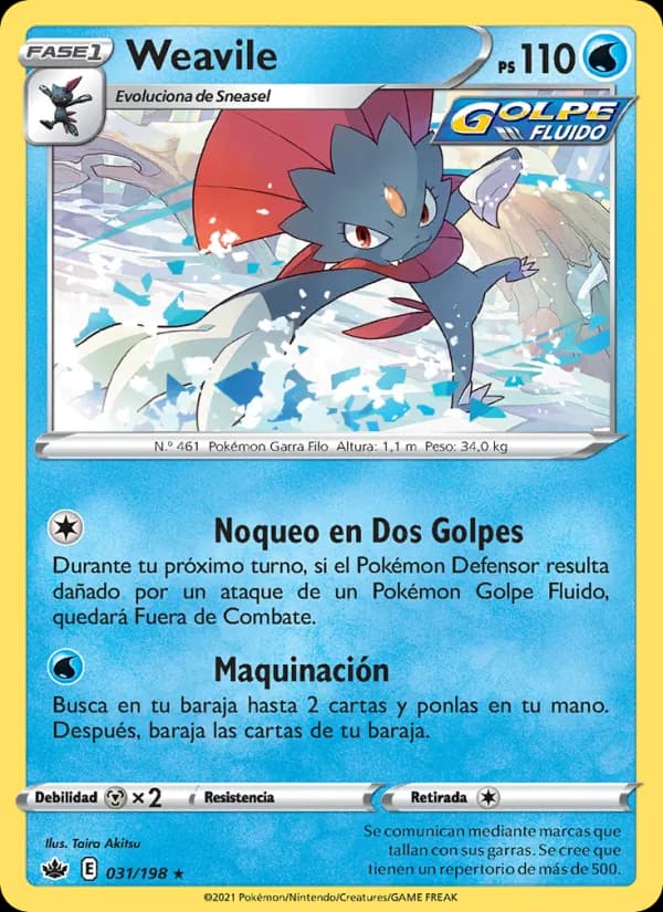 Weavile card in Spanish