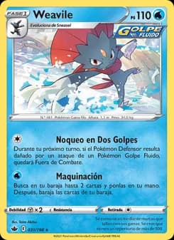 Weavile card in Spanish