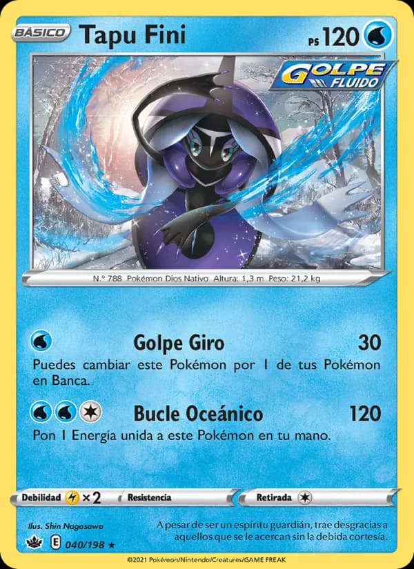 Tapu Fini card in Spanish