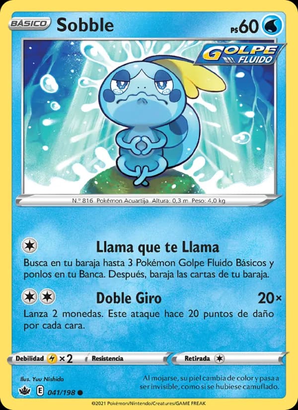 Sobble card in Spanish