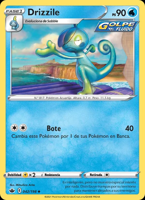 Drizzile card in Spanish