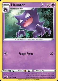 Haunter card in Spanish