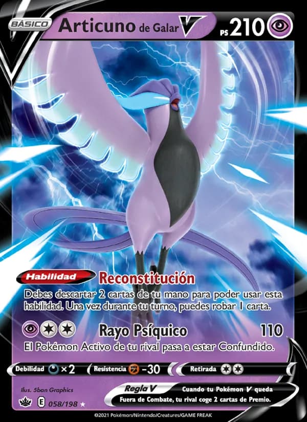 Articuno de Galar V card in Spanish