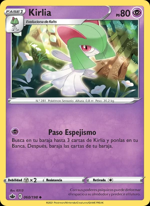 Kirlia card in Spanish