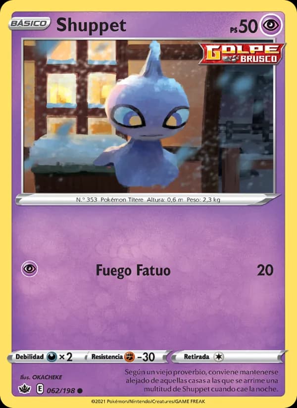 Shuppet card in Spanish
