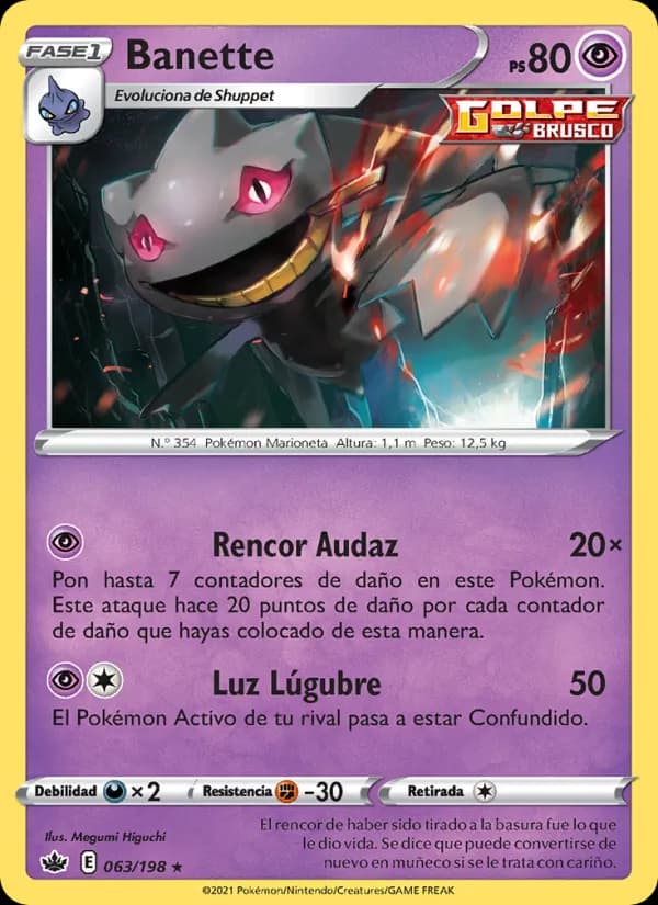 Banette card in Spanish