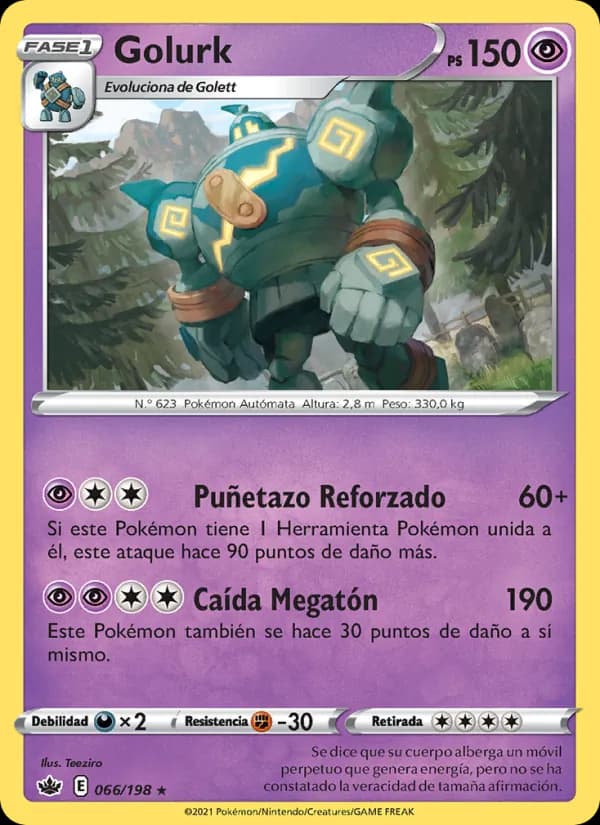 Golurk card in Spanish