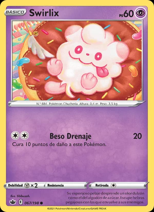 Swirlix card in Spanish