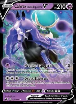 Calyrex Jinete Espectral V card in Spanish