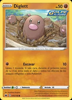 Diglett card in Spanish