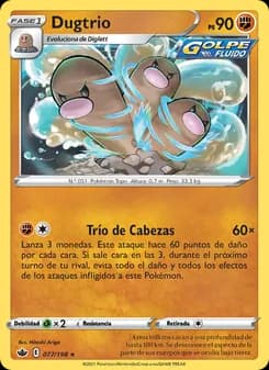 Dugtrio card in Spanish