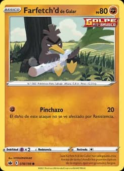 Farfetch'd de Galar card in Spanish
