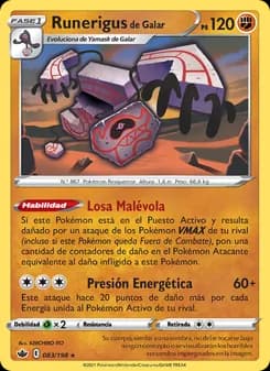 Runerigus de Galar card in Spanish