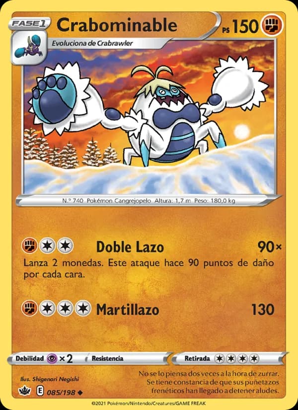 Crabominable card in Spanish