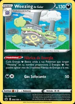 Weezing de Galar card in Spanish