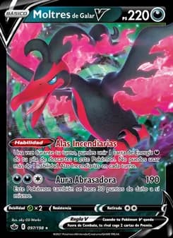 Moltres de Galar V card in Spanish