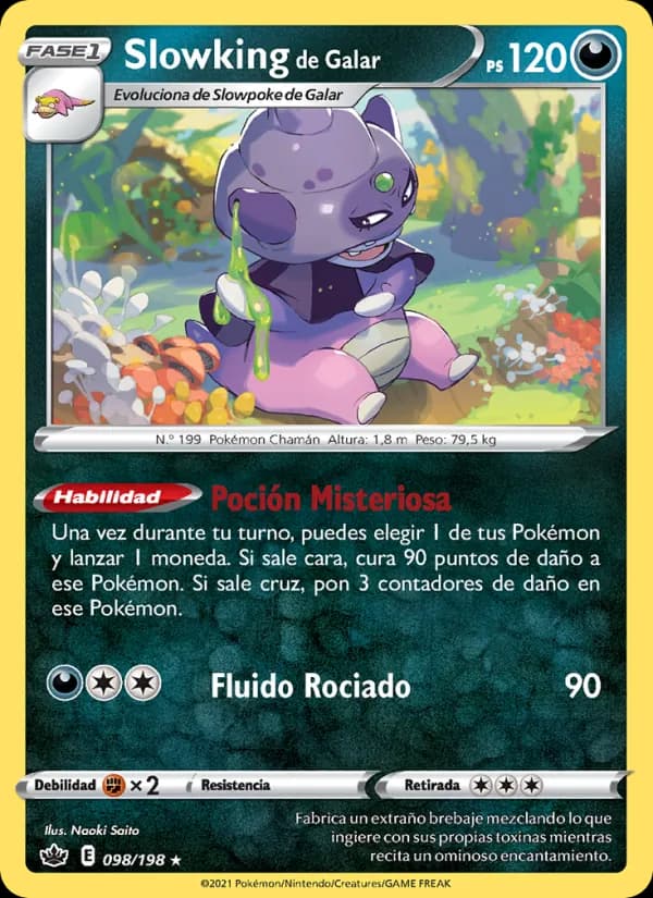 Slowking de Galar card in Spanish