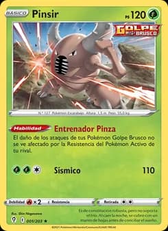 Pinsir card in Spanish