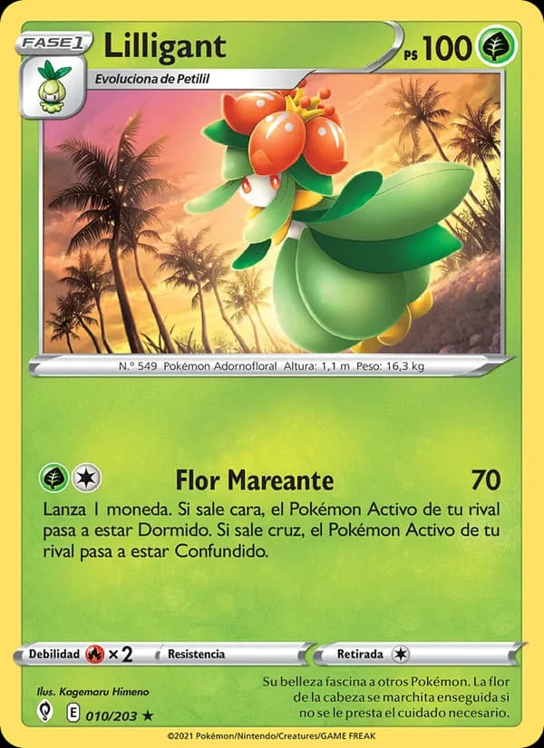 Lilligant card in Spanish