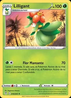 Lilligant card in Spanish