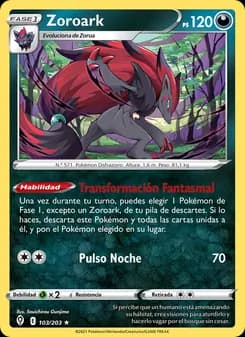 Zoroark card in Spanish