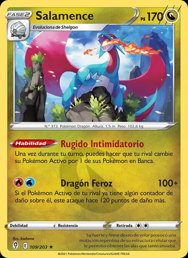Salamence card in Spanish