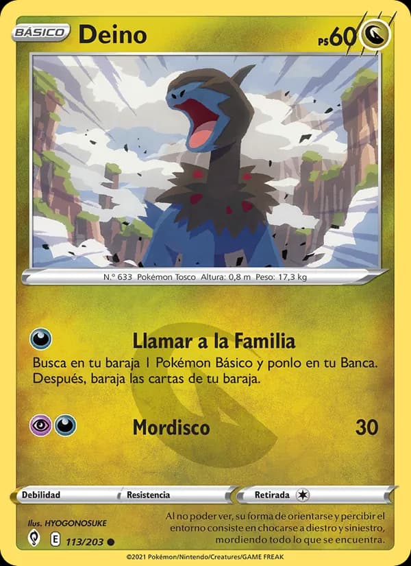 Deino card in Spanish
