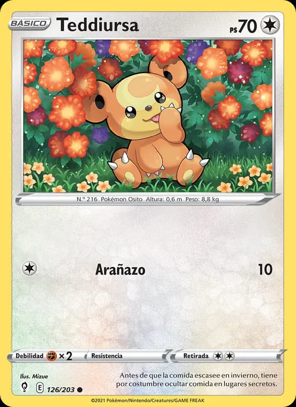 Teddiursa card in Spanish